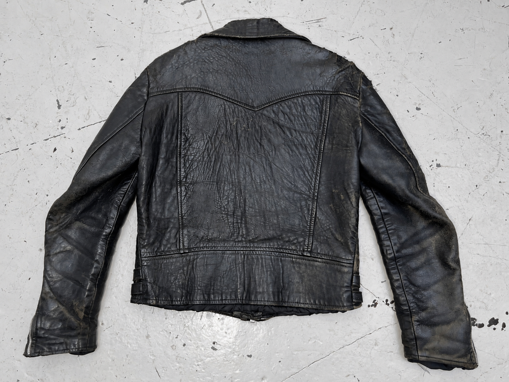 1970s American Vintage Leather Biker Jacket