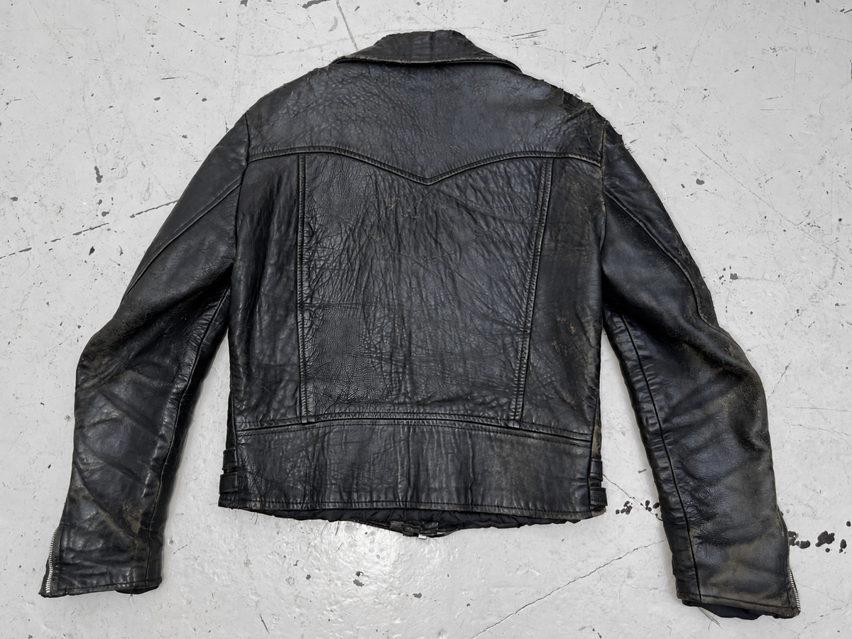 1970s American Vintage Leather Biker Jacket