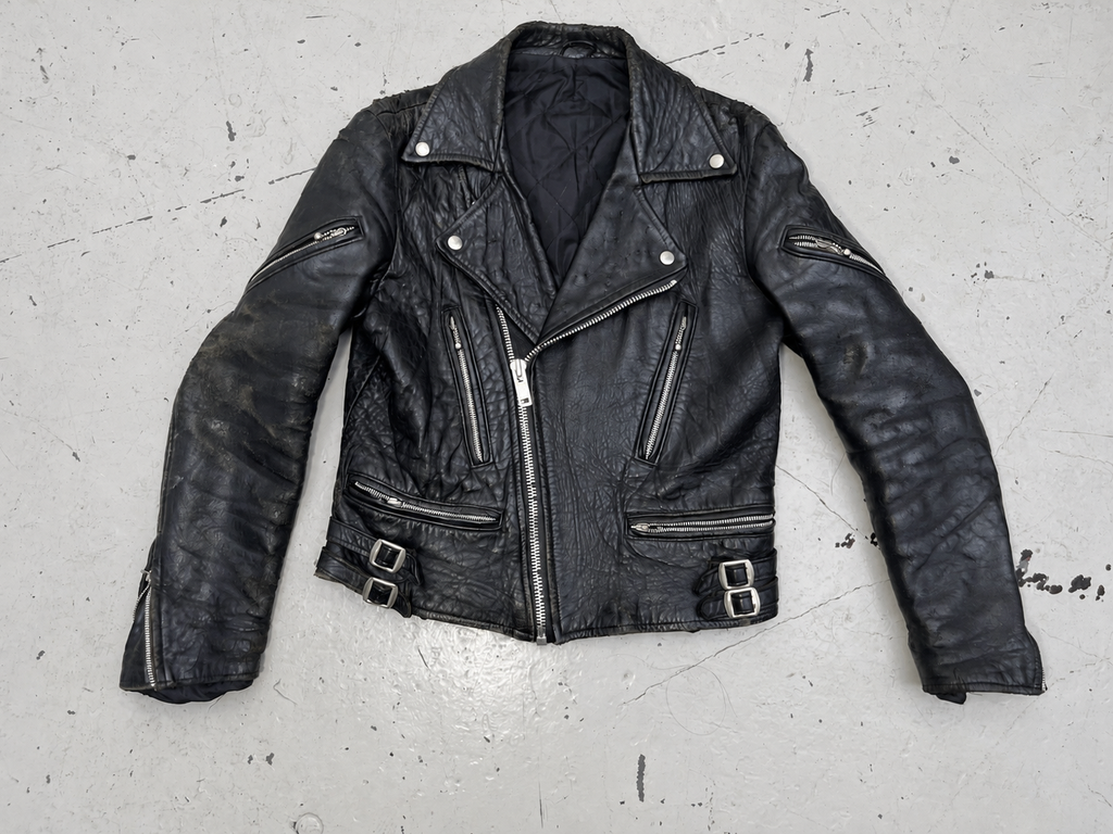 1970s American Vintage Leather Biker Jacket