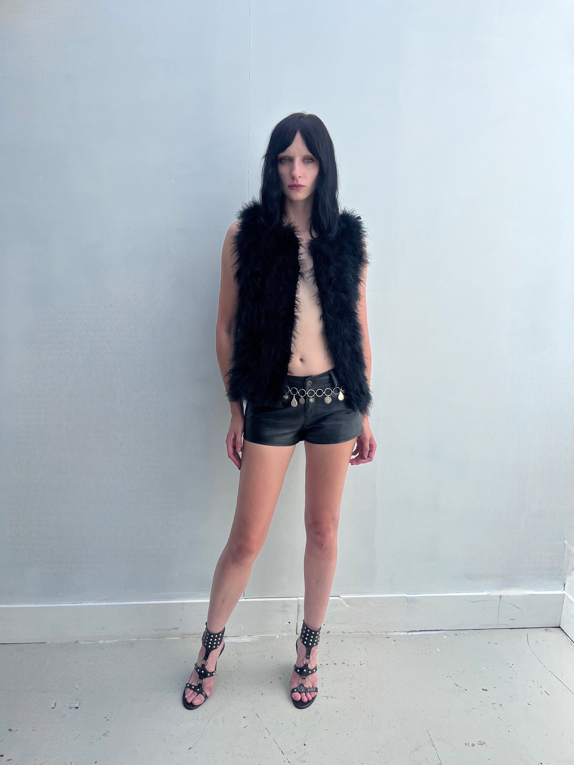 Marabou Feather Vest