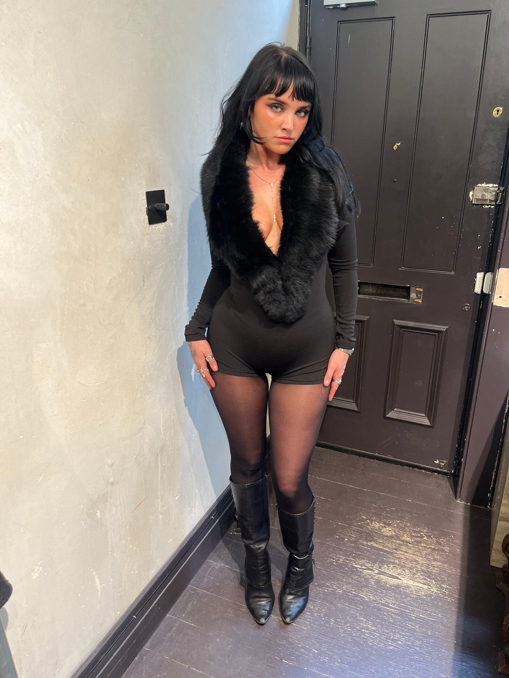 Toscana Fur Playsuit