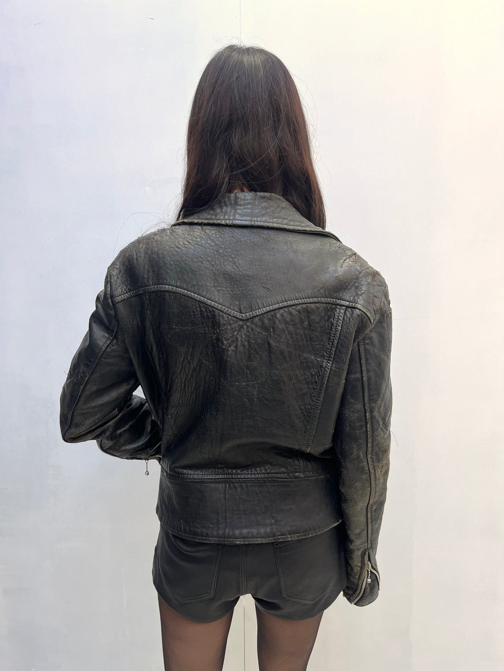 1970s American Vintage Leather Biker Jacket