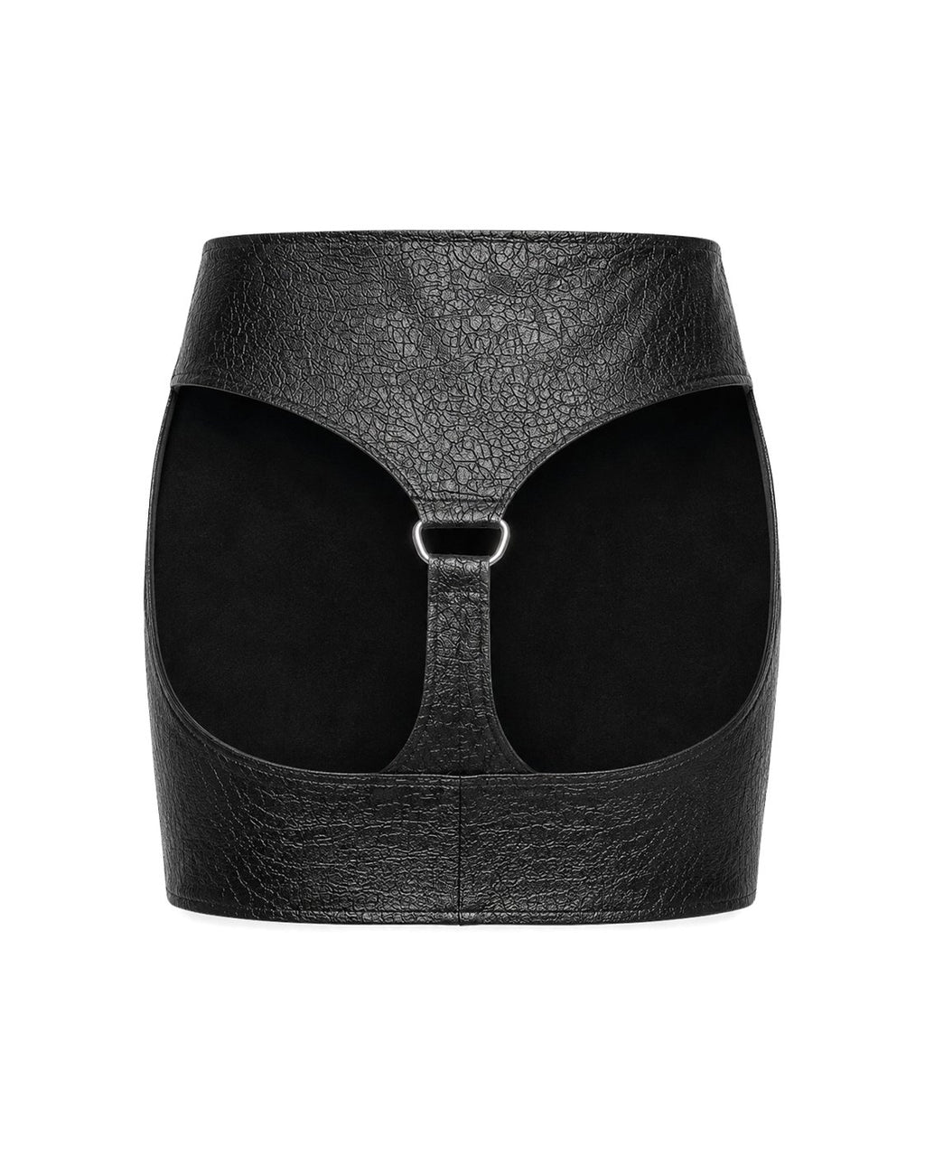 Desire leather cut out skirt