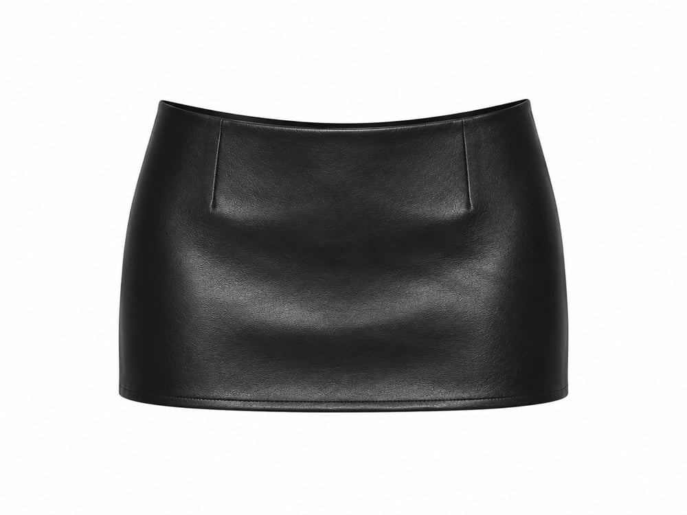 Leather mini skirt