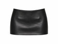Leather mini skirt
